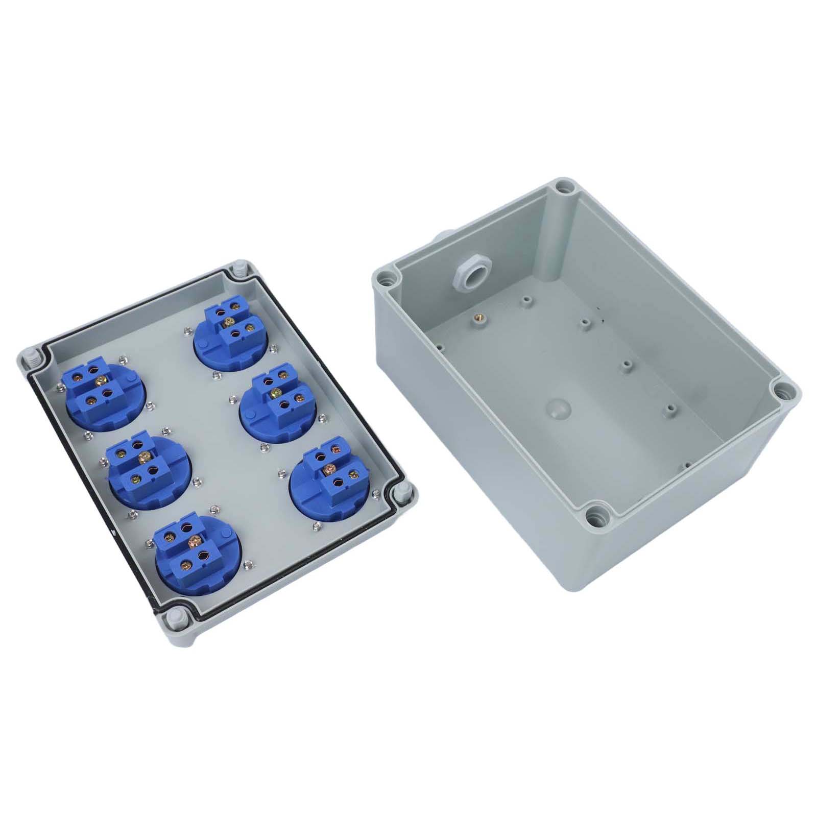 Outdoor Power Distributors - Waterproof Wall Power Distributor 6x230V IP44