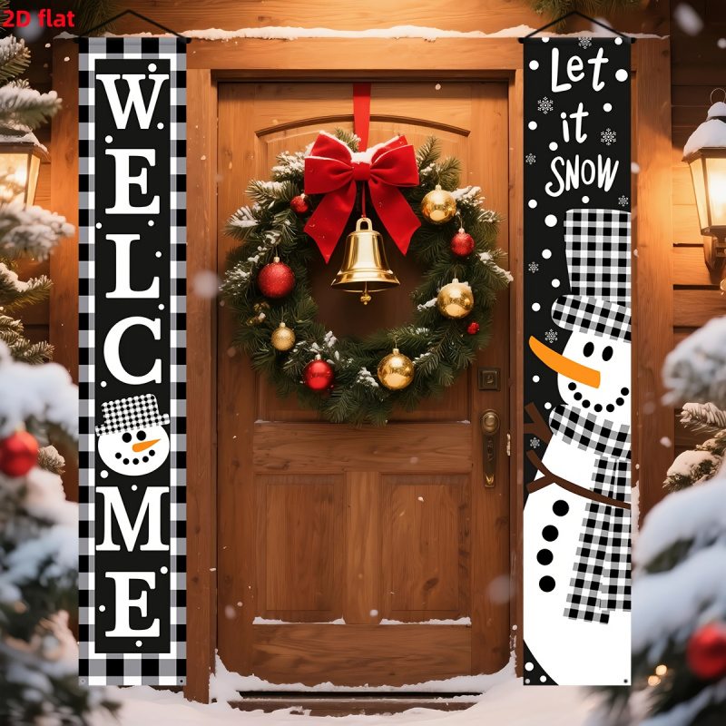 Outdoor Power House - 1pc2D flat, Christmas decoration banner for