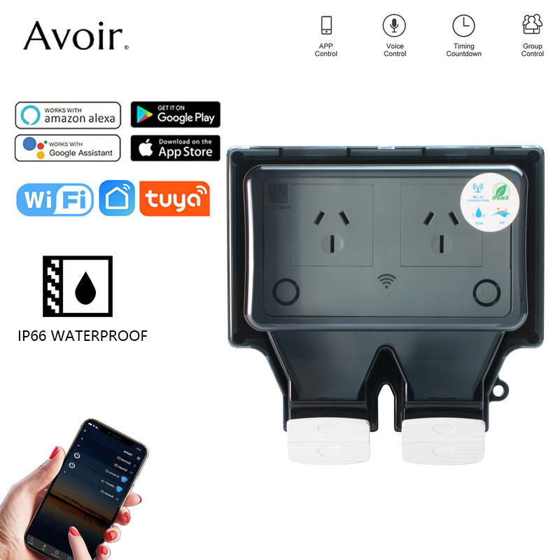 Outdoor Power Equipment Brands - Avoir Tuya Wifi Waterproof Electrical Socket