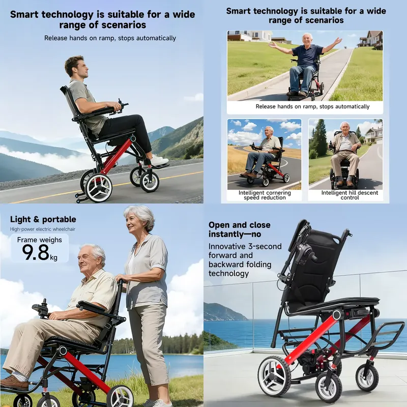 Outdoor Power Recliner - Foldable Reclining Electric , Lightweight Aluminum