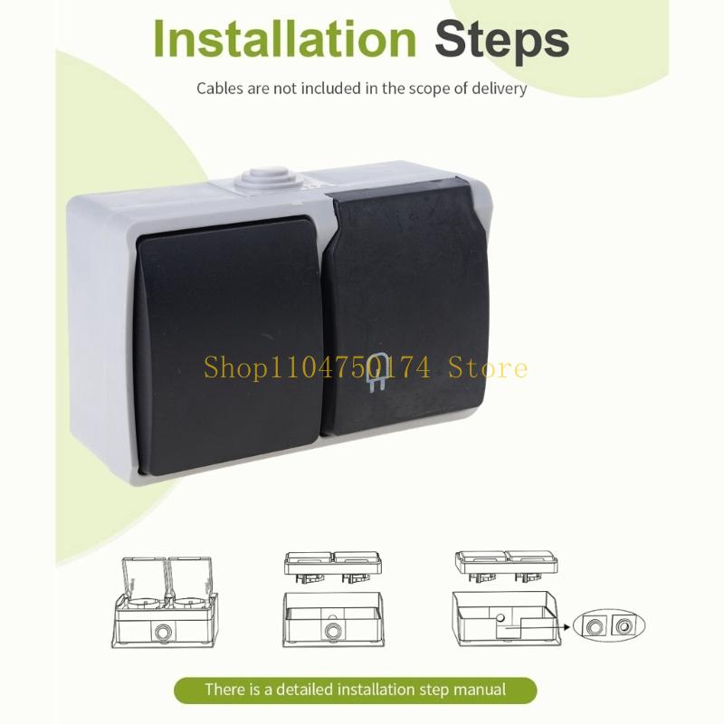 2 Gang Waterproof Outlet with  - огляд і ціна Outdoor Power Outlet Install