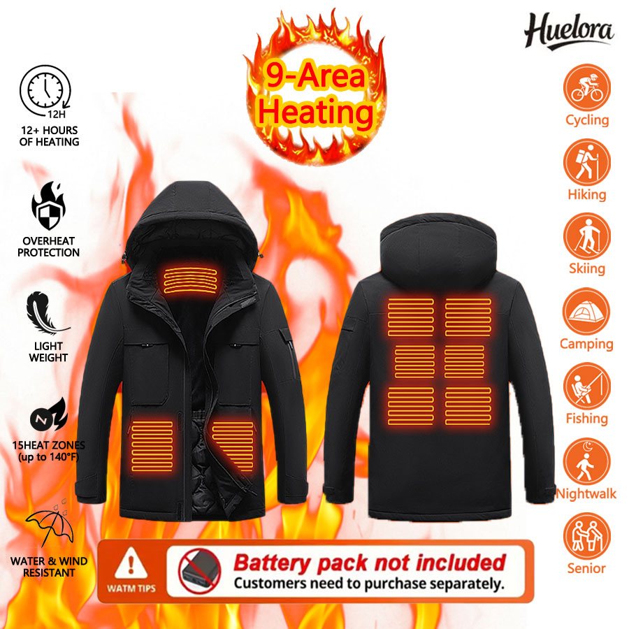 Huelora 9 Area Heating Jacket  - огляд і ціна Outdoor Power Not Working