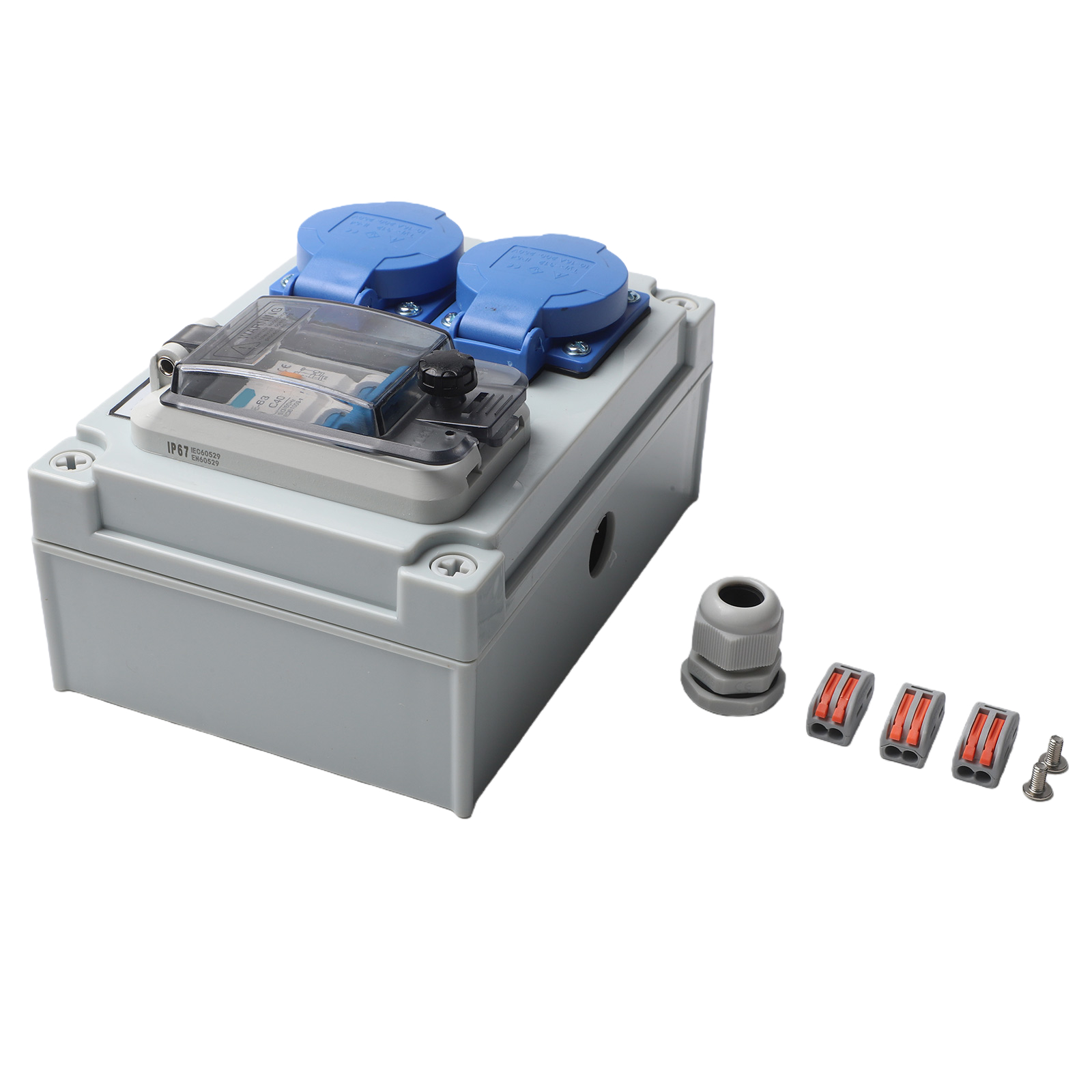 Gray Blue Wall Distributor Saf - огляд і ціна Outdoor Power Distributors