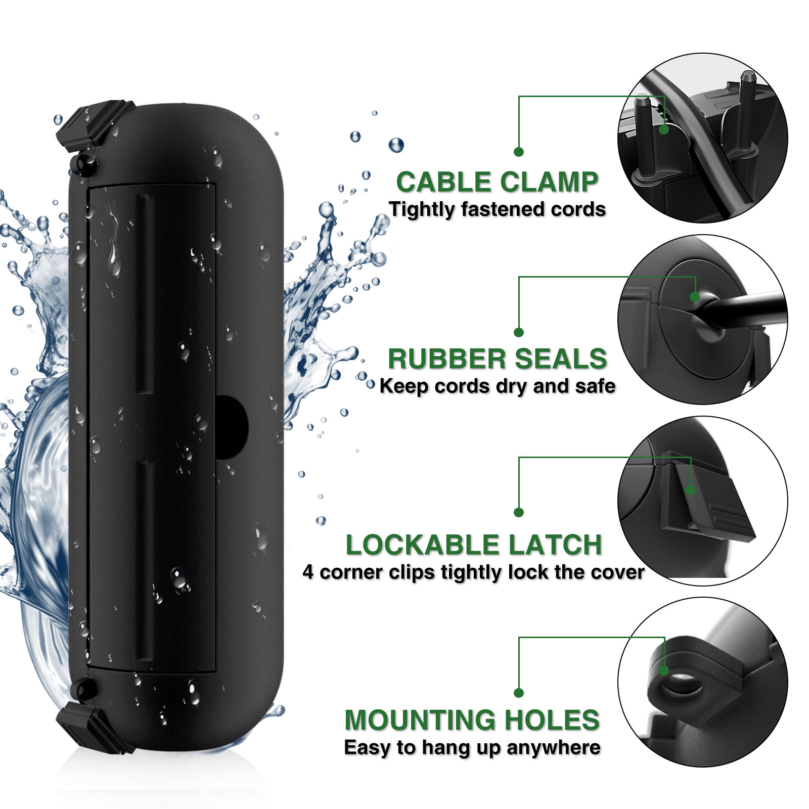 Small IP44 Waterproof Outdoor  - огляд і ціна Outdoor Power Strip With Cover