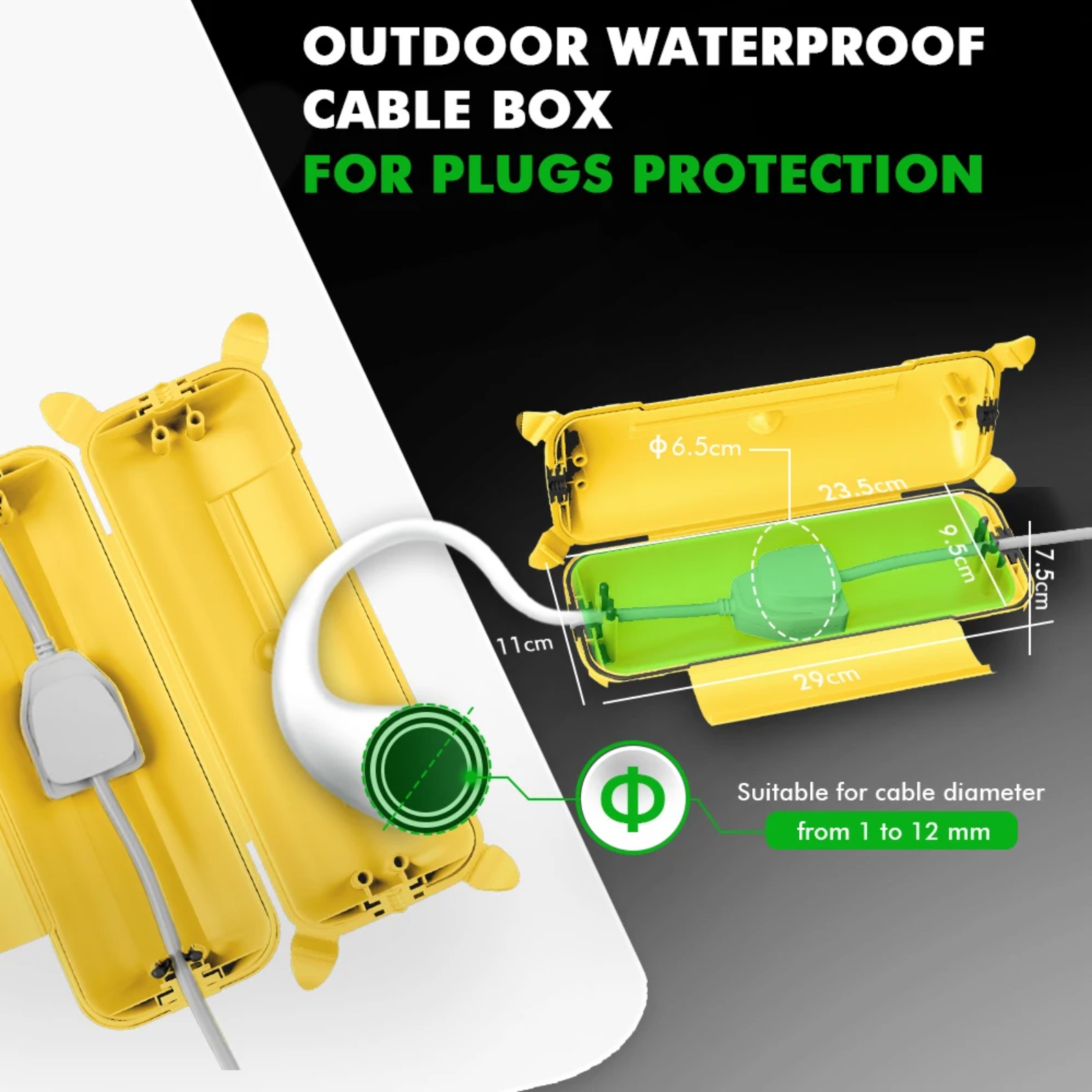 IP44 Outdoor Extension Cord Co - огляд і ціна Outdoor Power Strip With Cover