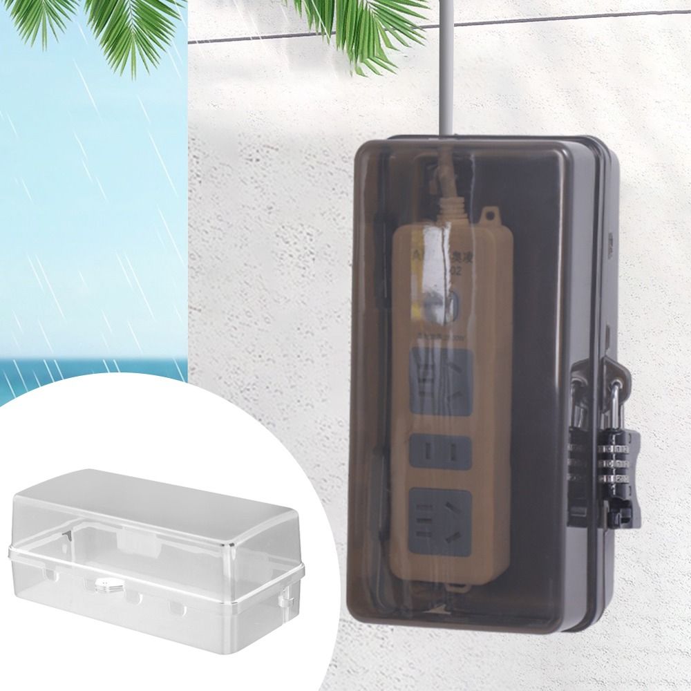Portable Plastic Plug Box Anti - огляд і ціна Outdoor Power Strip With Cover