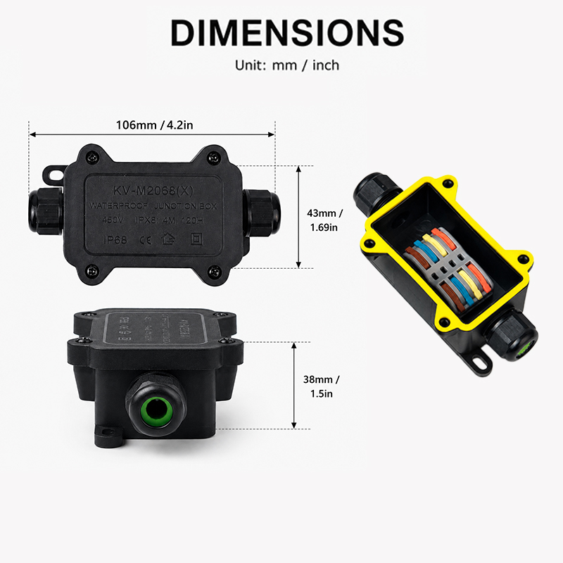 IP68 Waterproof Junction Box 2 - огляд і ціна Outdoor Power Outlet Box