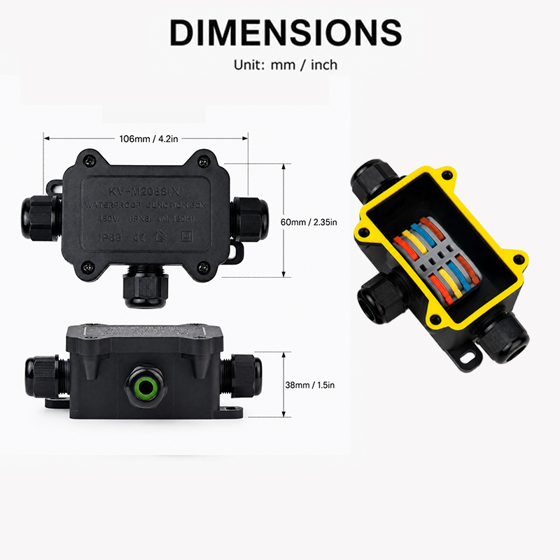 IP68 Waterproof Junction Box 2 - огляд і ціна Outdoor Power Outlet Box