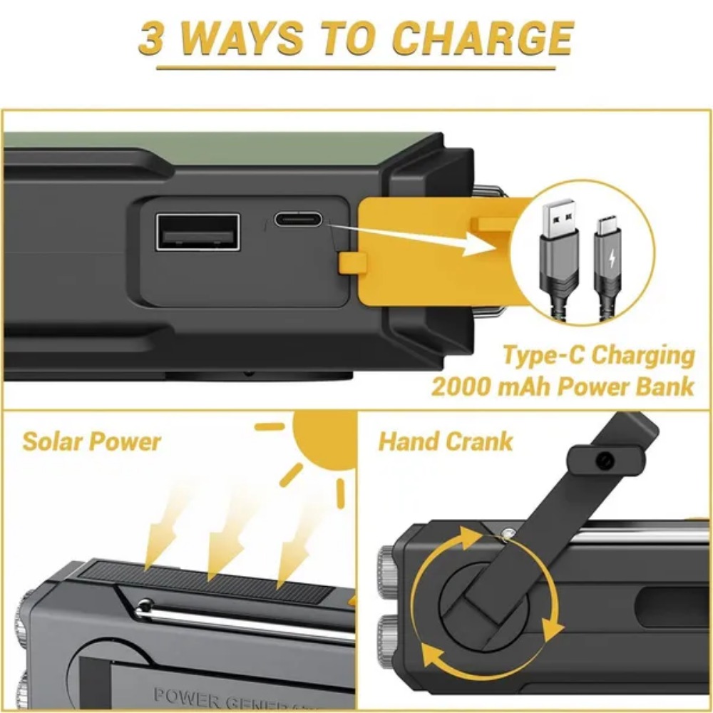 Emergency Solar Hand Crank NOA - огляд і ціна Outdoor Power Equipment Brands