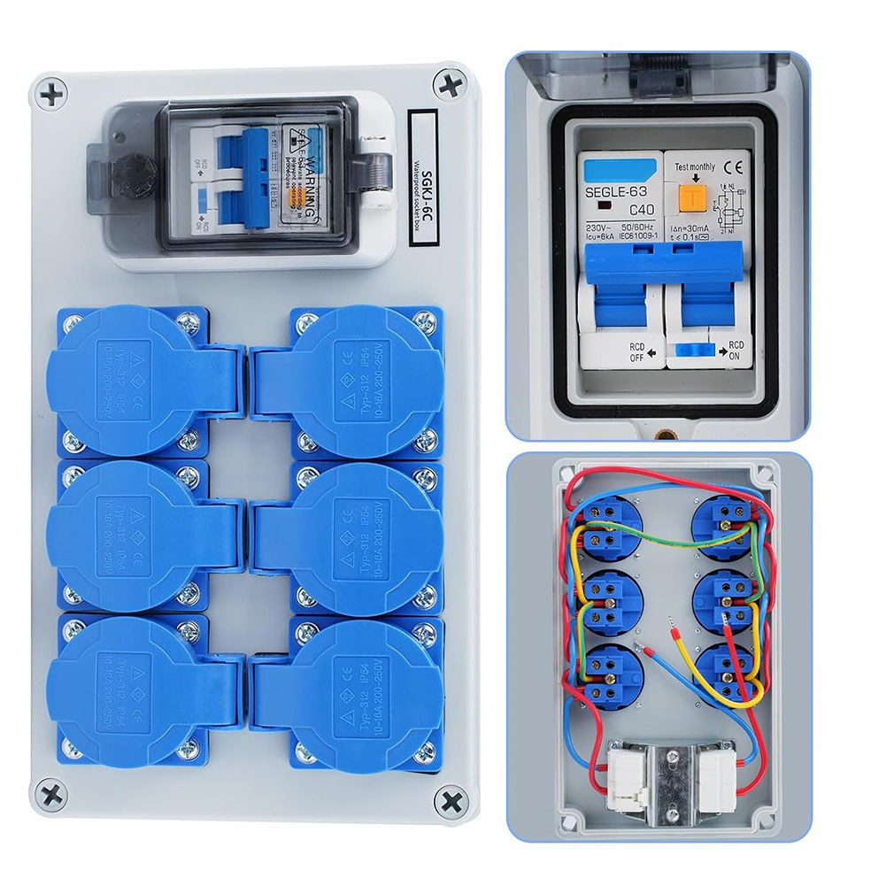 1PC IP54 Wall Mounted 6-Pin Po - огляд і ціна Outdoor Power Distributors