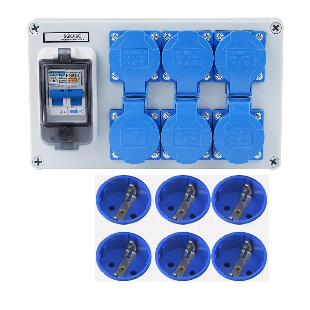 1PC IP54 Wall Mounted 6-Pin Po - огляд і ціна Outdoor Power Distributors